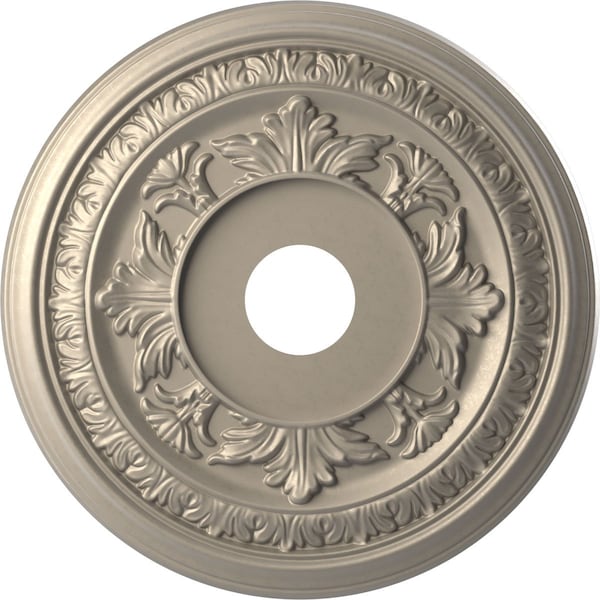 Ekena Millwork Baltimore PVC Medallion (Canopies up to 7 3/4"), 19"OD x 3 1/2"ID x 1"P, Metallic Silver Metallic CMP19BACSV - main